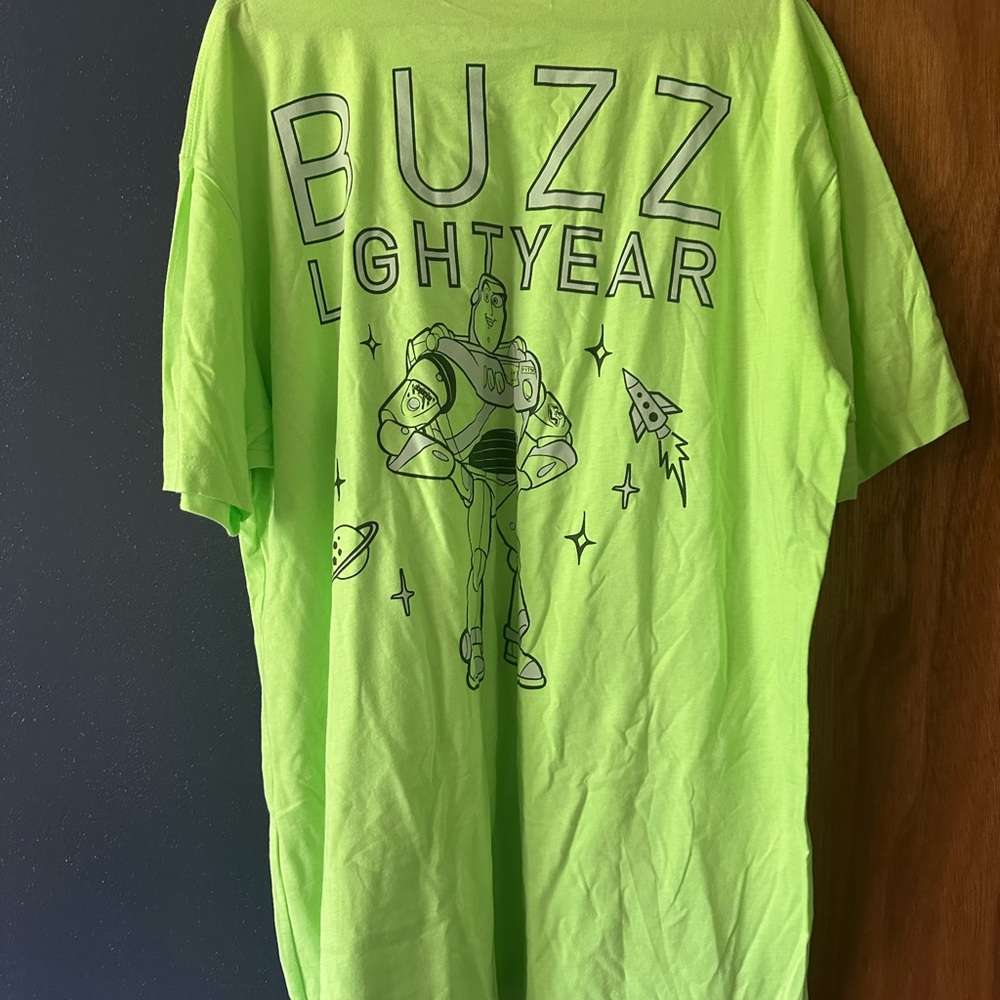 Bright Green Pixar Tee Buzz Lightyear - Picture 3 of 3